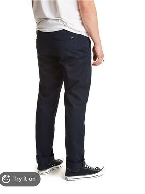 Brixton Reserve Chino Pants Midnight Navy 32x32 Standard Fit Straight Leg